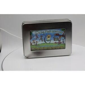 Two Children's Growing Field Greetings Inspirational Cards Tin Sets Teach Values